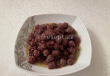 Xırda küftəli vişnəli qovurma